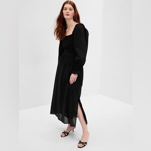 Gap Doen Smocked Cotton Maxi Dress